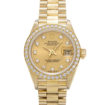 ロレックス デイトジャスト 69138G シャンパン/ダイヤモンド レディース 時計 【中古】【wristwatch】