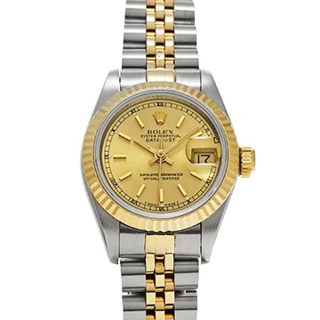 ロレックス デイトジャスト 69173 シャンパン レディース 時計 【中古】【wristwatch】
