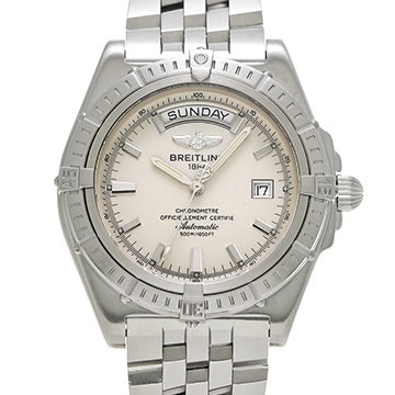 ブライトリング ヘッドウィンド デイデイト A458G26PAS シルバー メンズ 時計 【中古】【wristwatch】