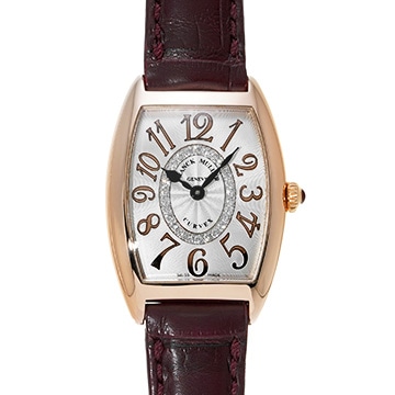 フランクミュラー トノウ カーベックス レリーフ 1752QZCD1R シルバー/ダイヤモンド レディース 時計 【中古】【wristwatch】
