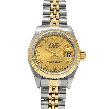 ロレックス デイトジャスト 69173 シャンパン レディース 時計 【中古】【wristwatch】