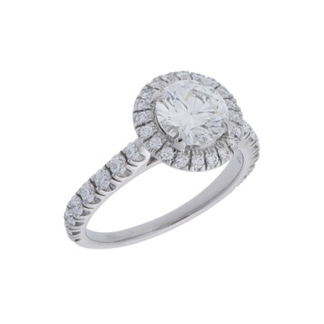 カルティエ デスティネソリテール リング #48 シルバー Pt950プラチナ レディース ジュエリー 【中古】【jewelry】