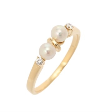 ミキモト パール リング ゴールド K18イエローゴールド YG レディース ジュエリー 【中古】【jewelry】