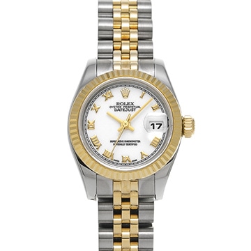 ロレックス デイトジャスト 179173 ホワイト レディース 時計 【中古】【wristwatch】