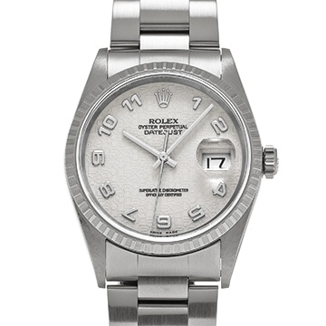 ロレックス デイトジャスト 36 16220 アイボリーコンピュータ メンズ 時計 【中古】【wristwatch】