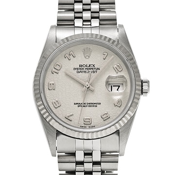 ロレックス デイトジャスト 16234 アイボリーコンピュータ メンズ 時計 【中古】【wristwatch】