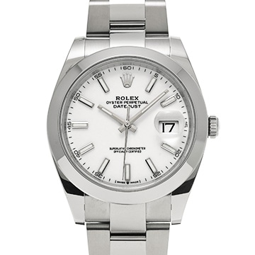 ロレックス デイトジャスト 41 126300 ホワイト メンズ 時計 【中古】【wristwatch】