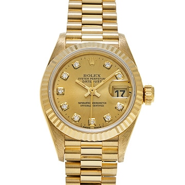 ロレックス デイトジャスト 69178G シャンパン/ダイヤモンド レディース 時計 【中古】【wristwatch】