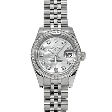 ロレックス デイトジャスト 179384NG ホワイトシェル/ダイヤモンド レディース 時計 【中古】【wristwatch】