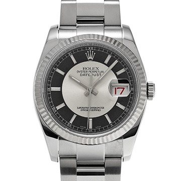 ロレックス デイトジャスト 36 116234 シルバー/ブラック メンズ 時計 【中古】【wristwatch】