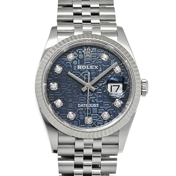 ロレックス デイトジャスト 36 126234G ブルーコンピュータ/ダイヤモンド メンズ 時計 【中古】【wristwatch】