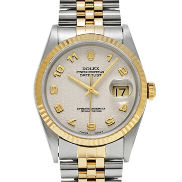 ロレックス デイトジャスト 36 16233 アイボリーコンピュータ メンズ 時計 【中古】【wristwatch】