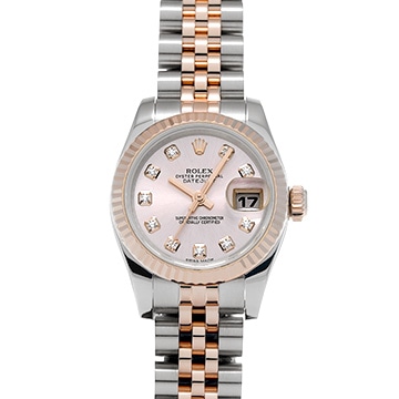 ロレックス デイトジャスト 26 179171G ピンク/ダイヤモンド レディース 時計 【中古】【wristwatch】
