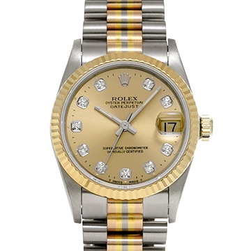 ロレックス デイトジャスト トリドール 68279BIC コパー/ダイヤモンド ユニセックス 時計 【中古】【wristwatch】