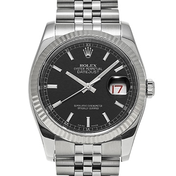 ロレックス デイトジャスト 116234 ブラック メンズ 時計 【中古】【wristwatch】