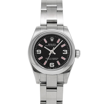 ロレックス オイスターパーペチュアル 26 176200 ブラック レディース 時計 【中古】【wristwatch】