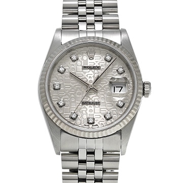 ロレックス デイトジャスト 16234G シルバーコンピュータ/ダイヤモンド メンズ 時計 【中古】【wristwatch】