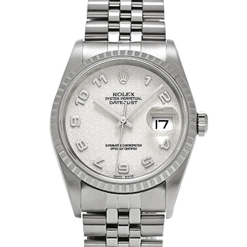 ロレックス デイトジャスト 36 16220 アイボリーコンピュータ メンズ 時計 【中古】【wristwatch】