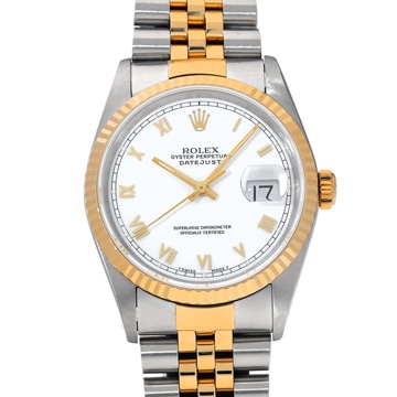 ロレックス デイトジャスト 16233 ホワイト メンズ 時計 【中古】【wristwatch】