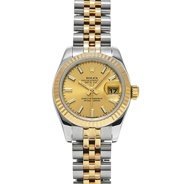 ロレックス デイトジャスト 179173 シャンパン レディース 時計 【中古】【wristwatch】