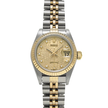 ロレックス デイトジャスト 26 69173G シャンパンコンピュータ/ダイヤモンド レディース 時計 【中古】【wristwatch】