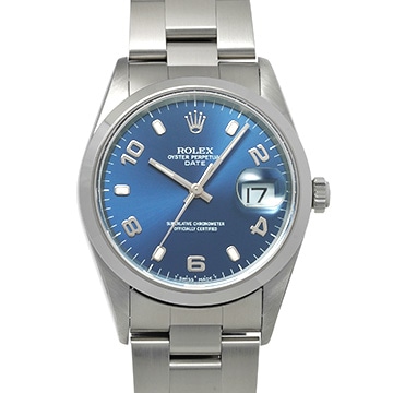 ロレックス オイスターパーペチュアル デイト 15200 ブルー メンズ 時計 【中古】【wristwatch】