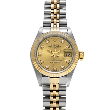 ロレックス デイトジャスト 26 69173G シャンパン/ダイヤモンド レディース 時計 【中古】【wristwatch】