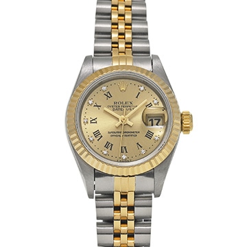 ロレックス デイトジャスト  69173G シャンパン/ダイヤモンド レディース 時計 【中古】【wristwatch】