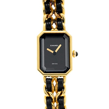 シャネル プルミエール M H0001 ブラック レディース 時計 【中古】【wristwatch】