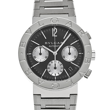 ブルガリ ブルガリブルガリ クロノグラフ BB38SSCH ブラック メンズ 時計 【中古】【wristwatch】