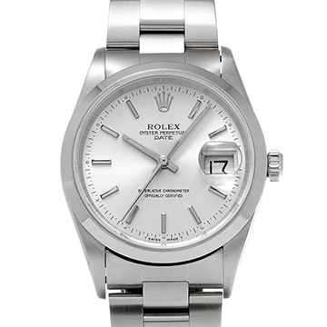 ロレックス オイスターパーペチュアル デイト 15200 シルバー メンズ 時計 【中古】【wristwatch】