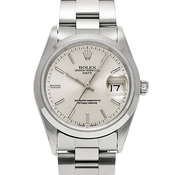 ロレックス オイスターパーペチュアル デイト 15200 シルバー メンズ 時計 【中古】【wristwatch】