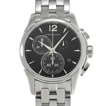 ハミルトン ジャズマスター クロノ クォーツ H32612131 ブラック メンズ 時計 【中古】【wristwatch】