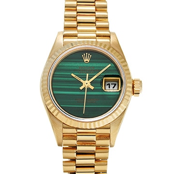 ロレックス デイトジャスト 69178 グリーン レディース 時計 【中古】【wristwatch】
