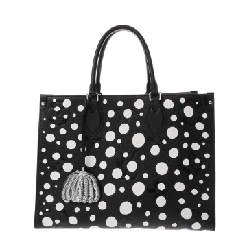 ルイ ヴィトン モノグラムアンプラント LV×YK オンザゴーMM ノワール M46389 レザー レディース バッグ 【中古】【bag】