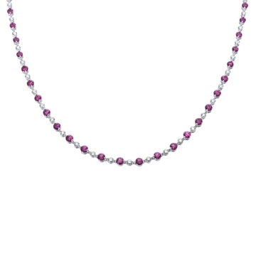 ミキモト テニスネックレス シルバー K18ホワイトゴールド WG レディース ジュエリー 【中古】【jewelry】