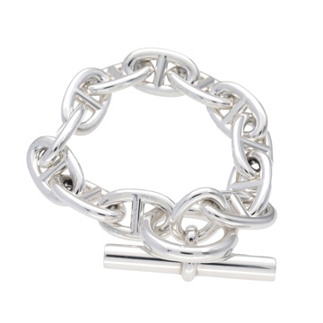 エルメス シェーヌダンクル ブレスレット TGM 12コマ シルバー シルバー925 レディース ジュエリー 【中古】【jewelry】