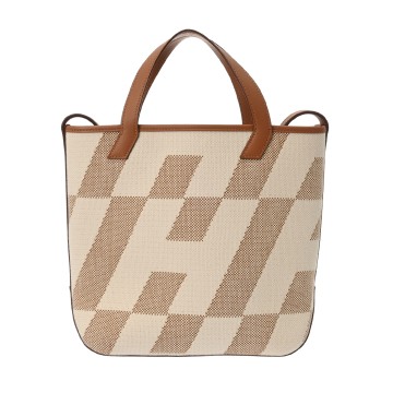 エルメス H アンビエ PM ゴールド トワルアッシュ/ヴォースイフト レディース バッグ 【中古】【bag】