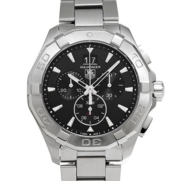 タグ ホイヤー アクアレーサー クォーツ クロノグラフ CAY1110.BA0927 ブラック メンズ 時計 【中古】【wristwatch】