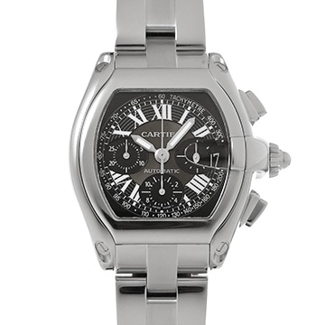 カルティエ ロードスター クロノグラフ W62007X6 ブラック メンズ 時計 【中古】【wristwatch】