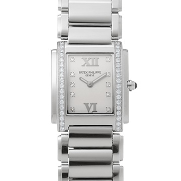 パテック フィリップ トゥエンティ~4 4910/10A-011 シルバー/ダイヤモンド レディース 時計 【中古】【wristwatch】