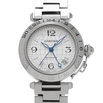 カルティエ パシャ C メリディアン GMT W31078M7 シルバー ユニセックス 時計 【中古】【wristwatch】