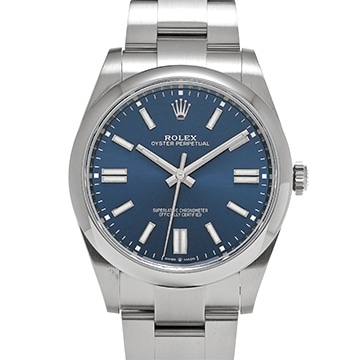 ロレックス オイスターパーペチュアル 41 124300 ブライトブルー メンズ 時計 【中古】【wristwatch】