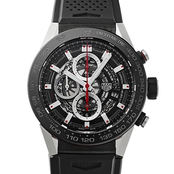 タグ ホイヤー カレラ キャリバーホイヤー01 クロノグラフ CAR2A1Z.FT6044 ブラック メンズ 時計 【中古】【wristwatch】