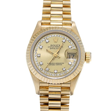 ロレックス デイトジャスト 26 69178LB シャンパン/ダイヤモンド レディース 時計 【中古】【wristwatch】