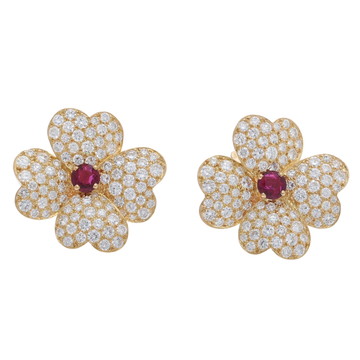 ヴァン クリーフ&アーペル ヴィンテージ コスモス ピアス ゴールド 18KTイエローゴールド レディース ジュエリー 【中古】【jewelry】