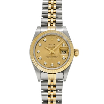 ロレックス デイトジャスト 26 69173G シャンパン/ダイヤモンド レディース 時計 【中古】【wristwatch】
