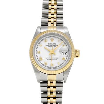 ロレックス デイトジャスト 69173 ホワイト レディース 時計 【中古】【wristwatch】