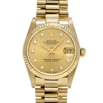 ロレックス デイトジャスト 68278G シャンパン/ダイヤモンド ユニセックス 時計 【中古】【wristwatch】