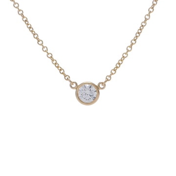 ティファニー バイザヤード ネックレス 0.22ct ゴールド K18イエローゴールド YG レディース ジュエリー 【中古】【jewelry】